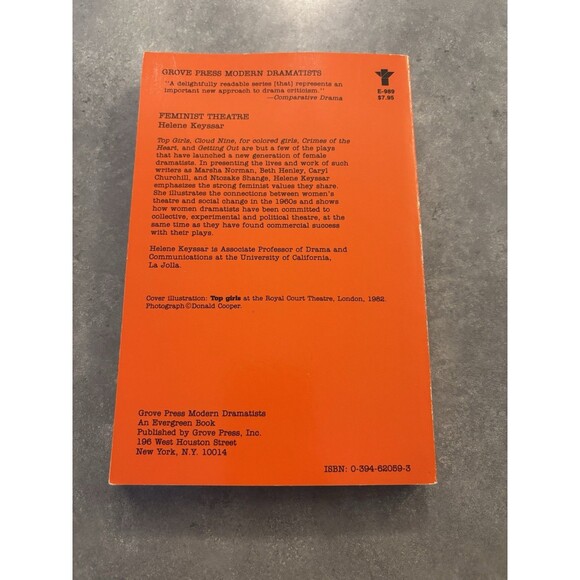 Feminist Theatre by Helene Keyssar (Trade Paperback) Vintage First Printing 1985 - Picture 2 of 6